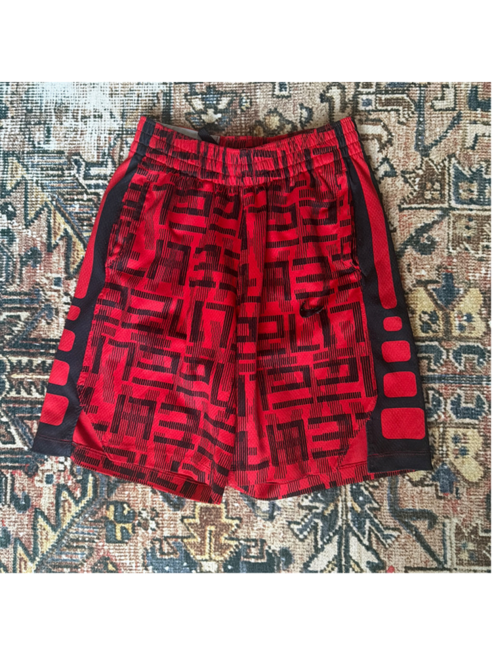 Boys Nike Athletic Shorts Size M Red and Black